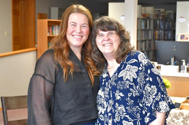 Ashley Bosh held an author meet and greet at Webster Public LIbrary April 8. Bosh is a North Dakota native, but has several family ties to Day County. This is Bosh’s first published book and it’s loosely based on her own life as a struggling single mother. From left, Bosh meets with head librarian Patricia Proctor and community members to socialize and sign books. Reporter &amp;amp; Farmer | Connor Handrahan
