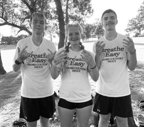 Webster Area varsity medal winners at Milbank Breathe Easy Invite are from left Grady Wagner, Hannah Sonstebo and Jase Voss. Wagner finished 10th in the boys race with 16:25.32, Sonstebo finished sixth among the girls in 18:18.77 and Voss finished ninth in the boys race in 16:18.24. Reporter &amp;amp; Farmer | subscriber snapshot
