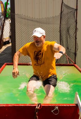 Shad Storley gets dropped into a dunk tank during Eden Days June 28. The annual festival celebrated the 111th year of Eden as a town. Reporter &amp;amp; Farmer | Leyton Beardslee