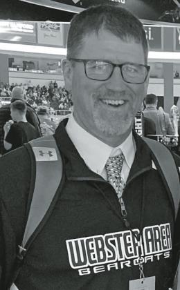 Webster Area assistant football coach Wade Rausch poses for a picture at 2024 South Dakota state wrestling tournament in Sioux Falls. Rausch received 2025 Assistant Coach of the Year from South Dakota High School Coaches Association for his coaching at Webster. Reporter &amp;amp; Farmer | subscriber snapshot