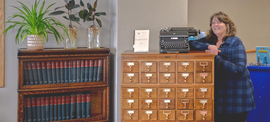 Webster librarian Patricia Proctor is standing in the new adult lounge in the library. She said she is a big fan of history and wants to be able to share it with the community. “All the work we’ve put in has been for the community and I’m so thankful for everyone trusting me,” said Proctor. Reporter &amp;amp; Farmer | Connor Handrahan