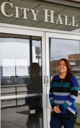 Brienne Soldier stands outside of Waubay City Hall where she was recently appointed as interim mayor. Reporter &amp;amp; Farmer | Annie Witt