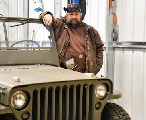 Scott Soto of Roslyn stands with his 1942 jeep Dec. 6 which was previously owned by his grandfather. Soto and his family are originally from California but moved to Roslyn in 2022. Reporter &amp;amp; Farmer | Leyton Beardslee