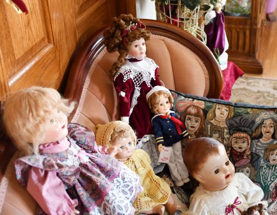 Anna May Carlis’ doll collection has over 100 total pieces including a Shirley Temple doll which is in the blue top along with several other dolls. Reporter &amp;amp; Farmer | Brenner Cariveau