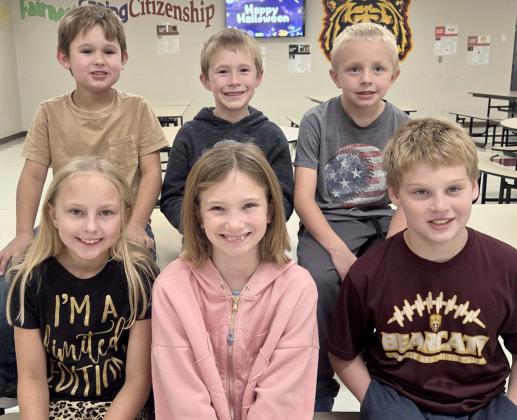 Webster Area Elementary School October students of the month, by grade, are from left, front, third Amelia Keintz, fourth Olivia Ewing, fifth Asher Cyrus; back, kindergarten Hank Gaikowski, first Auby James and second Kohenn Konradi. Reporter &amp;amp; Farmer | Subscriber snapshot