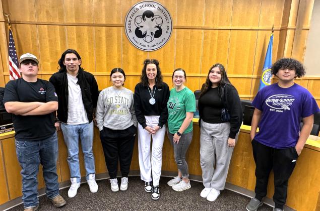 Waubay JAG students went to Sioux Falls March 9-10 to attend the annual Career Development Conference. Students met with Sioux Falls School Board member Dawn Marie Johnson to discuss her path from Waubay to Sioux Falls and all she’s achieved. From left, Bodean Rumpza, Evan Davies, Yulisa De Loera, Johnson, JAG specalist Katie Thompson, Jorie Roberts, Parker Rockwood. Reporter &amp;amp; Farmer | Subscriber Snapshot