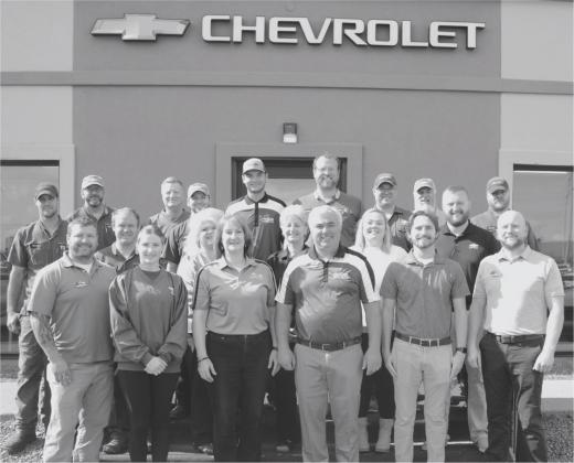 The staff and crew at Dave Hahler Automotive have been serving the Webster, Day County and surrounding area since 1978. Pictured from left in front are Jared Bloom, Truth Kleinsasser, Lisa and Loren Schoenbeck, Jordan Bauer and Jeff Franson; in the second row from left are Dalton Sichmeller, Valerie Wyffels, Shari Majeske, Katie Waddle and Shay Clemensen; in back from left are Steve Hauck, Lorin Holzerland, Dennis Huwe, Alex Couser, Dylan Carlson, Lance Waddle, JC Rudolph, Wesley Hoven and Jared Aadland.