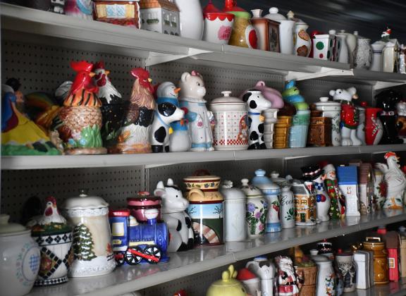 A small portion of Patti Mitchell’s cookie jar collection sits in her museum Dec. 9 in Roslyn. The museum is set to open to the public in May. Reporter &amp;amp; Farmer | Leyton Beardslee
