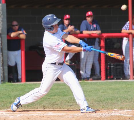 Tate Mammenga of Webster Legion Post 40 gets a hit during Webster’s 0-2 loss against Sisseton Post 50 during the South Dakota American Legion Region 1B tournament in Sisseton July 24. The loss was Webster’s second of the tournament, eliminating them and ending their season. Reporter &amp;amp; Farmer | subscriber snapshot