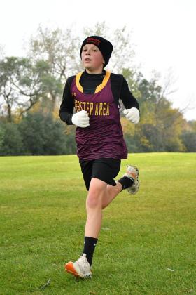 Coen Halverson of Webster Area competes in the SDHSAA Region 1A cross country meet Oct. 15 in Webster. Halverson placed 39th in the boys varsity 5k race with a time of 21:26.69. Reporter &amp;amp; Farmer | Leyton Beardslee