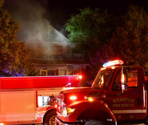 Webster Fire Department responded to a house fire late Sept. 9 at 1106 Main Street. The fire prompted sections of Main St. to be closed off for the fire trucks and ambulance to provide services. Waubay’s fire department was called in to assist Webster Fire and Rescue in extinguishing the blaze. Assistant Fire Chief Eric Kwasniewski declined for a comment on the situation as of Sept. 10. Reporter &amp;amp; Farmer | Brenner Cariveau