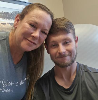 Waubay resident Alex Jorgenson, pictured right, was hospitalized Oct. 15 after an accident involving explosives caused his left leg to be amputated around the knee and severely damaged his right leg. Melissa Jorgenson, his mom, pictured left, said the family has received an outpouring of support from the community including over $15,000 being raised to help cover medical costs. Reporter &amp;amp; Farmer | Subscriber snapshot