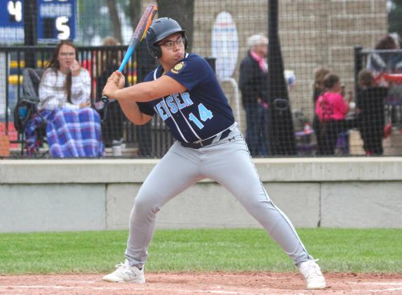 Justin Ponce of Webster Legion Post 40 awaits a pitch during Webster and Groton’s doubleheader in Groton June 24. Webster fell in both games 0-9 and 2-5. Reporter &amp;amp; Farmer | subscriber snapshot