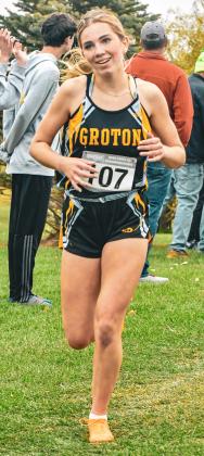 Ryelle Gilbert of Groton Area competes in the SDHSAA Class A State cross country meet Oct. 25 in Huron. Gilbert finished in 22nd with a time of 19:55.37. Reporter &amp;amp; Farmer | Leyton Beardslee