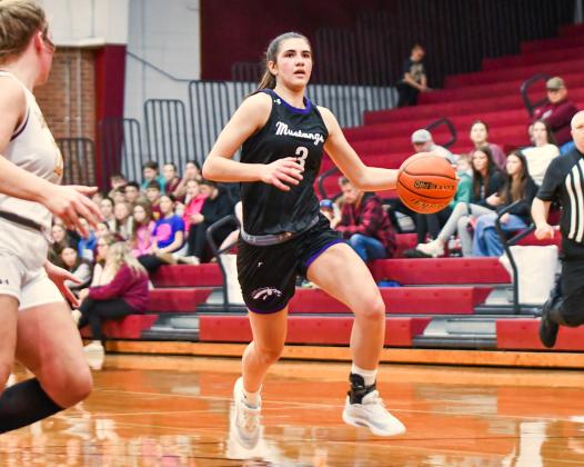 Addison Heinje (3) of Waubay/Summit Mustangs looks to score during the Mustangs 62-40 victory over Webster Area Bearcats Jan. 12 in Webster. Heinje finished with a 22 point, 12 rebound double-double in the win. Reporter &amp;amp; Farmer | Leyton Beardslee