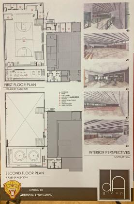 &amp; Farmer | Amanda Dulitz Webster graduate Tom Squires of designArch Group, Sioux Falls is behind the creation of the current design of the proposed addition to the Webster Armory. The 33,000-35,000 square foot space would include a competition gym, wrestling room and weight room plus more. Community patrons previewed designs July 7 at a special Webster Area School Board meeting held at the Roslyn Event Center. This was the second such meeting which has been held to allow Continuing Athletic Traditions for S