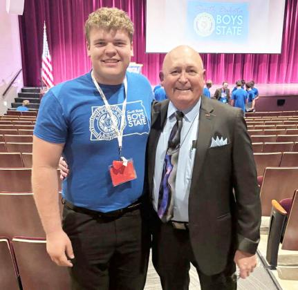 Gage Miotke stands with Kevin Bohn who was a speaker at this year’s Boys State. Both individuals are from Webster. Reporter &amp;amp; Farmer | Subscriber snapshot
