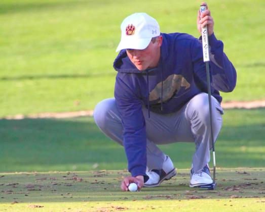 Seth Lesnar lines up a putt during the Hamlin Invitational golf tournament at Lake Poinsett May 1. Lesnar placed ninth shooting an 84. Reporter &amp;amp; Farmer | Subscriber Snapshot