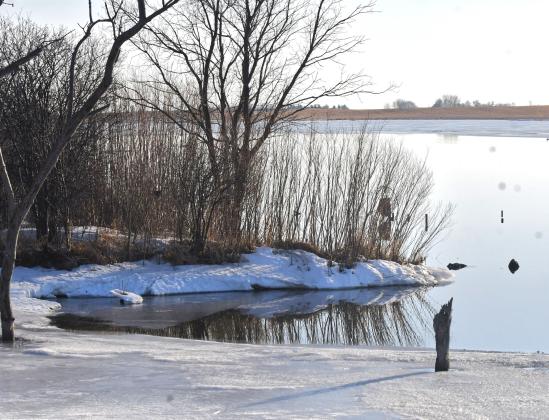 Day County had four incidents Feb. 6-7 involving vehicles falling through the ice. The weather has been warm for this time of year and it’s causing the ice to melt. The lake pictured here is Rush Lake and already has multiple spots with visible water. Reporter &amp;amp; Farmer | Connor Handrahan