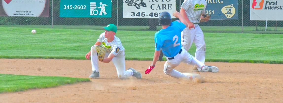 Webster’s Post 40 played against Claremont Honkers Post 262 June 2 and walked away with a six to two victory. Post 40 was down by one and Hudson Lesnar can be seen trying to help his team keep the score close as he slides into second after a steal and is called safe. Reporter &amp;amp; Farmer | Connor Handrahan