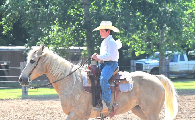 Day, Marshall, Clark and Codington County youth participated in the Day County Horse Show June 30. Here, Logan Wik can be seen practicing after finishing the horse sportmanship event. Reporter &amp;amp; Farmer | Connor Handrahan