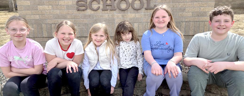 Webster Area Elementary School students recognized as March students of the month by grade, from left are Addy Hoops, fourth; Addy Siglin, second; Berkley Matthews, first; Layla Jones, kindergarten; Holly Zubke, third and Abel Bloom, fifth. Reporter &amp;amp; Farmer | Subscriber snapshot
