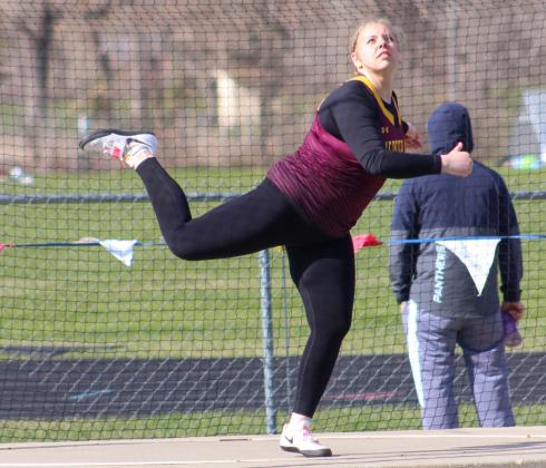 Kelsey Braun threw a 80’5” discus length last week at the Clark/Willow Lake event April 23. Her throw was good enough to place her in sixth on the day for the Webster Area Bearcats. Reporter &amp;amp; Farmer | Subscriber snapshot