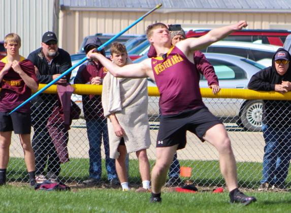 Webster Area Bearcat Matthew Mount heaves his javelin in competition last week at the Clark/Willow Lake meet April 23. He took second in the event with a 132’11” throw. Reporter &amp;amp; Farmer | Subscriber snapshot
