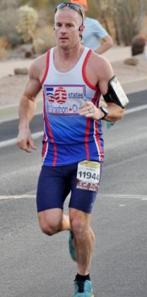 Curtis Huffman of Waubay is shown here running in the Mesa Marathon in Mesa AZ, in his first of what he hopes will be three marathons he runs in 2025. Huffman is on a quest to run 50 marathons in 50 states by his 50th birthday. This race, during which he finished 62nd out of more than 3,600 runners, marked his 30th marathon. Reporter &amp;amp; Farmer | Subscriber snapshot