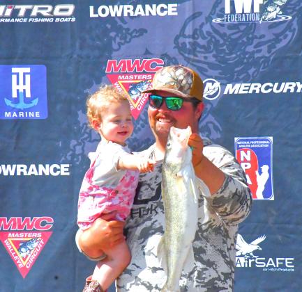 The Master Walleye Circuit was held at Bitter Lake Aug. 21-22. Fishermen spent the two days fishing and enjoying the nice weather. Dalton Koch was awarded 10th place with a total of 34 pounds three ounces worth of walleye. Koch and his toddler, Ashton Koch celebrate after hearing the announcement. Reporter &amp;amp; Farmer | Connor Handrahan