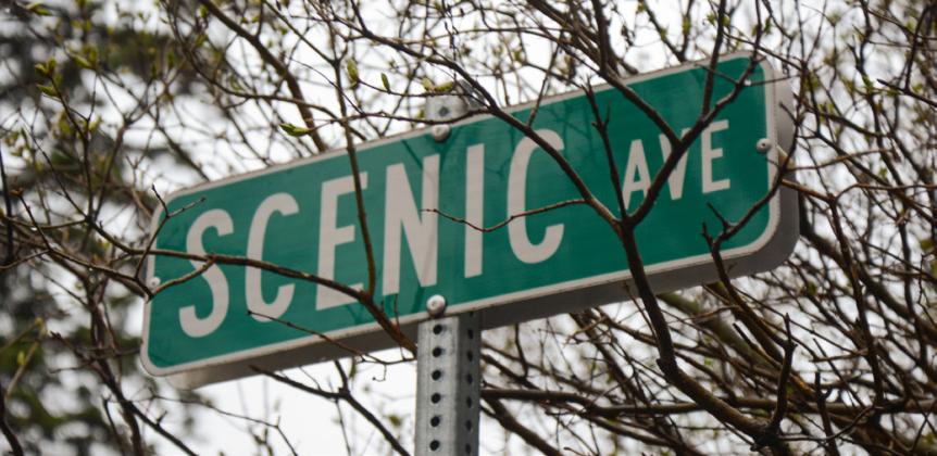 A street sign of Scenic Avenue at Pickerel where Kosciusko Township board members have decided to close what is the only public road into the housing development there. Reporter &amp;amp; Farmer | Amanda Dulitz