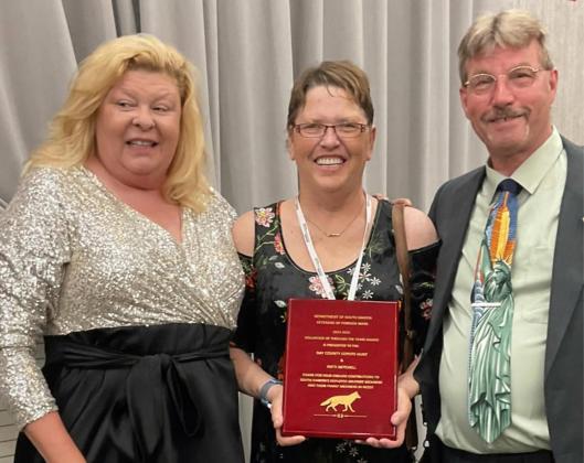 Pictured are VFW State Commander Glynis Collier, Patti Mitchell and past State Commander Rick Williamson Reporter &amp;amp; Farmer | subscriber snapshot