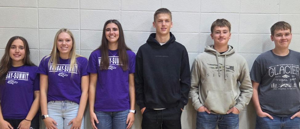 Waubay School District will celebrate their homecoming week Sept. 28-Oct. 2 and that means another selection of candidates for homecoming king and queen. From left, Bailey Utne, Caley Boik, Addison Heinje, Evan Aker, Witten Butler and Roman Thuringer. Reporter &amp; Farmer | Subscirber snapshot