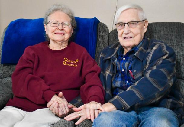 Webster residents, from left, Pat and Gene Hoffman pictured in their home Feb. 2 will be married 60 years in April. The two began dating in high school and have been married since 1966. Reporter &amp;amp; Farmer | Leyton Beardslee