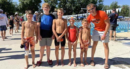 Webster Tigerfish attended the State A swim meet in Rapid City July 24-26. Five swimmers from Webster competed. From left, are Jonathan Fosheim, Casen Fish, Landen Lee, Corinne Olson, Harrison Fosheim and Coach Gavin Sannes. Reporter &amp; Farmer | Subscriber snapshot