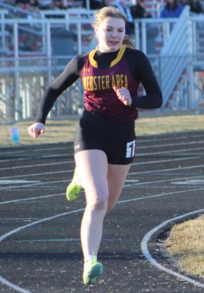 At the SnoBird meet April 4 in Esteline, Bearcat Lydia Vogl ran in the 400 Meters, finishing 20th with a personal record of 1:18.41. Reporter &amp;amp; Farmer | Subscriber snapshot