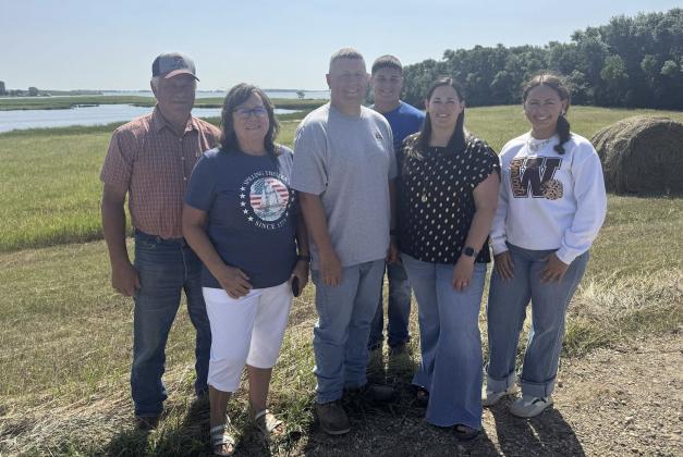 The Rumpca family on their farm near Webster: from left, Mike, Sandy, Tyler, Chelsy, Lennox and Jocelyn. Reporter &amp; Farmer | subscriber snapshot