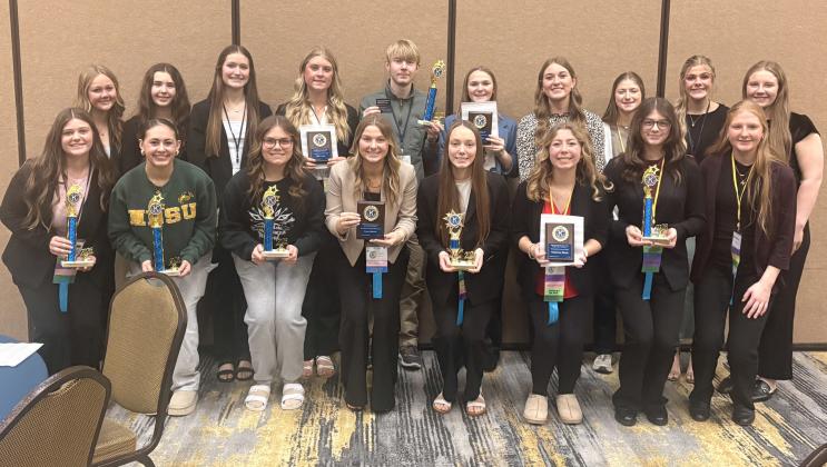 Webster Area Key Club members attended the MinnDak District Leadership Conference (DCON) in Aberdeen March 13-14 and took home numerous awards. Front, from left, is Tenley Spiering, Jocelyn Rumpca, Ava Bjerke, Jersey Johnson, Emari Kaufman, Remi Hubsch, Quinn Matthews and Hannah Sonstebo. Back, from left, are Lucy Eidahl, Siri Voss, Ryan Johnson, Chloe Kvernevig, Grady Wagner, Sophia Wilson, Mallory Steiner, Chloe Mammenga, Kala Kwasniewski and Callie Shoemaker. Reporter &amp;amp; Farmer | Subscriber snapshot
