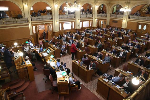 The South Dakota House of Representatives meets at the Capitol in Pierre Feb. 10. Reporter &amp;amp; Farmer | South Dakota Searchlight, Makenzie Huber