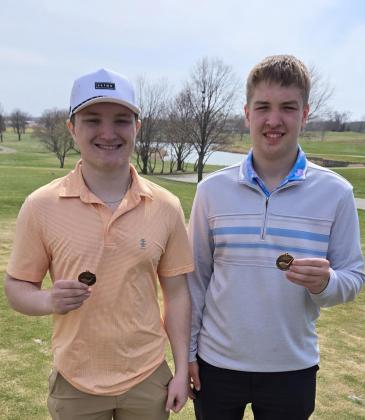 Thomas Kuecker and Ian Lesnar hold up the medals they received by placing in Yankton April 17. Reporter &amp;amp; Farmer | subscriber snapshot