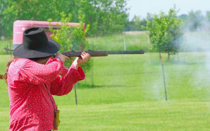 Lance Lee fired a musket at the shooting range during Fort Sisseton Historical Festival June 7. The jug shooting event saw over a dozen participants. Reporter &amp;amp; Farmer | Leyton Beardslee