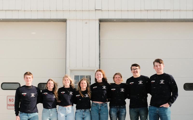 Newly implemented into Webster Area School District, Day County NextGen EMS Cadet program headed by cadet advisor Gavin Sannes aims to increase involvement among high school students in the rural EMS field. Webster Area students and Next-Gen EMS Cadets pictured Jan. 21 outside Day County Ambulance Service’s station in Webster are, from left, Bryce Snell, Kenley Grewe, Madison Block, Jersey Johnson, Karli Sannes, Sarah Zubke, Jeron McCreary and Gage Wik. Reporter &amp;amp; Farmer | Leyton Beardslee