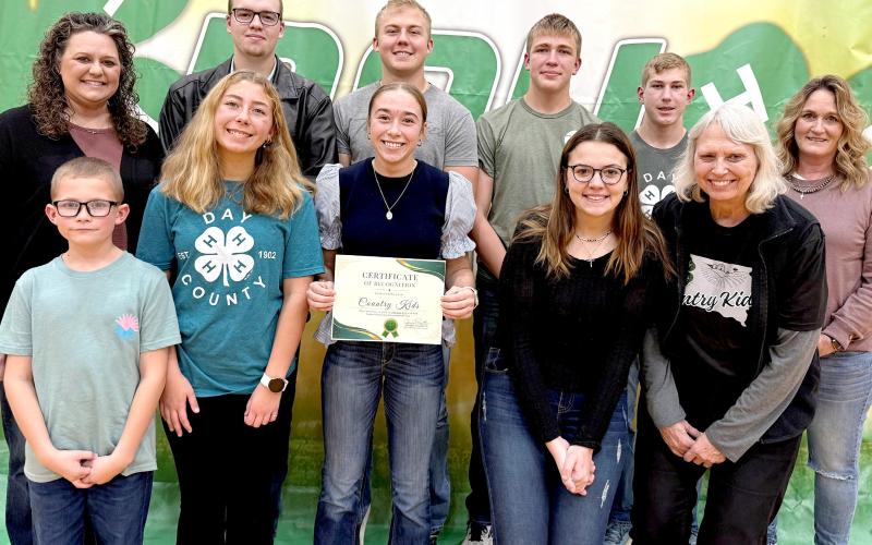 Country Kids 4-H Club was named outstanding 4-H club of the year. Members and leaders are, from left, front, Zane Hubsch, Remi Hubsch, Macee McGregor, Lynnea Hubsch, Marcie Beisch; back, Jessica McGregor, Blaise McGregor, Isaac Nelson, Aiden Gaikowski, Gabriel Gaikowski and Kristi Gaikowski. Reporter &amp;amp; Farmer | Subscriber snapshot
