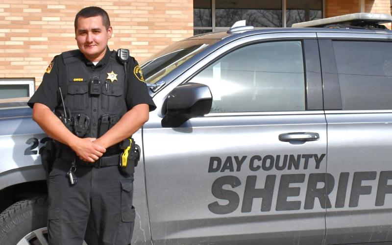 In early April, Slade Owen started working for the Day County Sheriff’s Office as the newest deputy. Owen stated he grew up near Wilmot and spent time in the Enemy Swim and Waubay area as well while growing up. Owen previously worked for Marshall County as a deputy for three years. Reporter &amp;amp; Farmer | Connor Handrahan