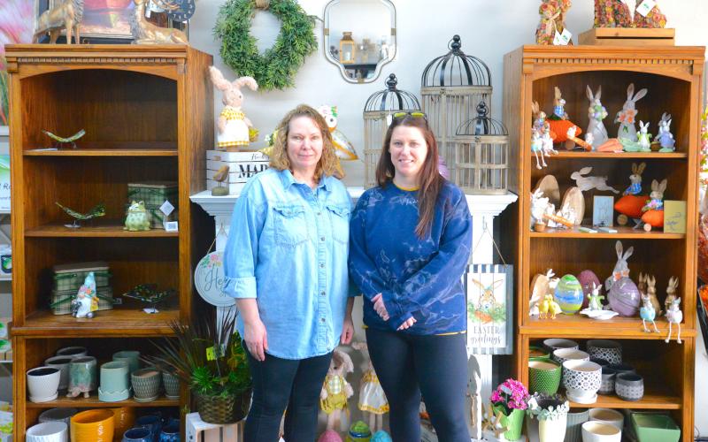 Julie Spiering has owned the Blossom Shoppe &amp;amp; Gifts on Main Street in Webster for twelve years; learning something new every day but never failing to ensure she and her team put their heart and soul into the work they do. From left, Spiering and Jalayni Zakrzewski.