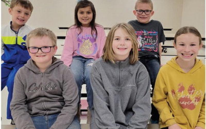 Webster Area Elementary School students of the month for March, by grade, from front, fourth Hayes Zubke, third Isabella Treece, fifth Embry Duenwald; back, kindergarten Lawson Vander Linden, first Eliza Bloom and second Zane Hubsch. Reporter &amp;amp; Farmer | Subscriber snapshot