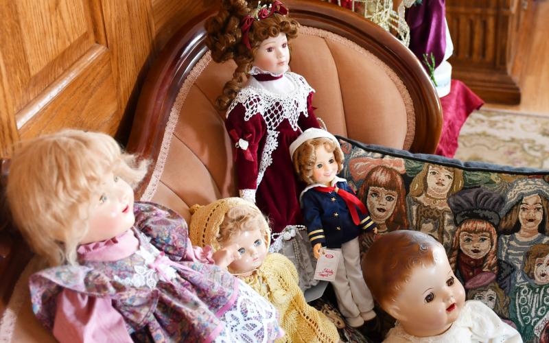 Anna May Carlis’ doll collection has over 100 total pieces including a Shirley Temple doll which is in the blue top along with several other dolls. Reporter &amp;amp; Farmer | Brenner Cariveau