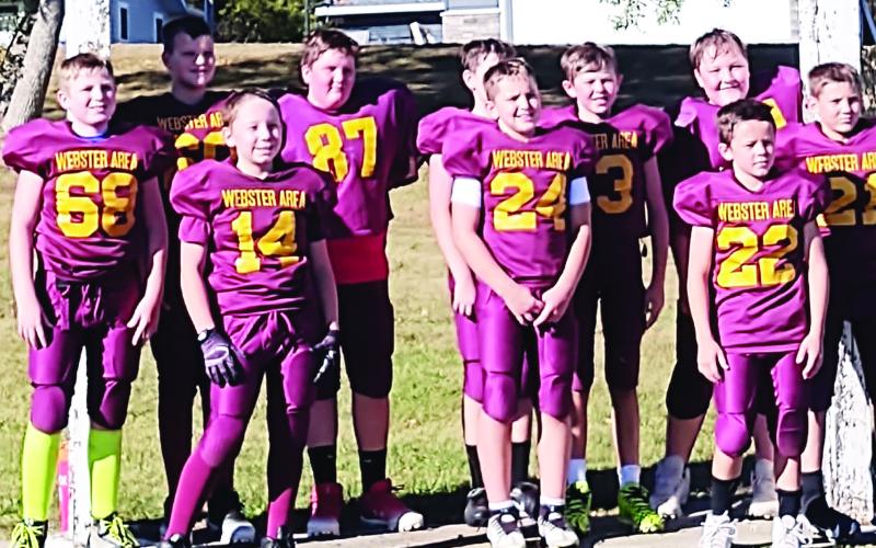 Reporter &amp; Farmer | Subscriber Snapshot Webster Area youth football has started up again in Roslyn with the Webster Area youth taking on the Britton- Hecla team Sept. 28. Here is the fifth/sixth grade youth team for Webster Area. From Left, Bryson Bloom, Grant Hauck, Rhys Lopez, Bryson Johnson, Silas Miller, Landen Lee, Cooper Gangle, Corbin Snaza, Tucker Aadland &amp;amp; Cooper Lesnar.