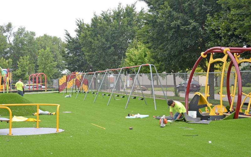 Webster school playground progresses