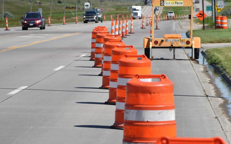 One lane on either side of U.S. Hwy 12 going east out of Webster is closed due to a shoulder repair project Aug. 28. South Dakota Department of Transportation engineering supervisor Robert Ward said the project spans from Webster to Interstate 29 in Summit and has an estimated completion date of Oct. 10. Reporter &amp;amp; Farmer | Leyton Beardslee